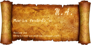 Maria András névjegykártya